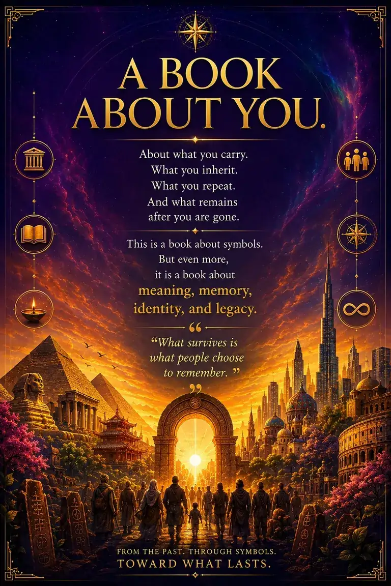 The Symbol Code 'A Book About You' poster, on what we carry, inherit, repeat and leave behind.